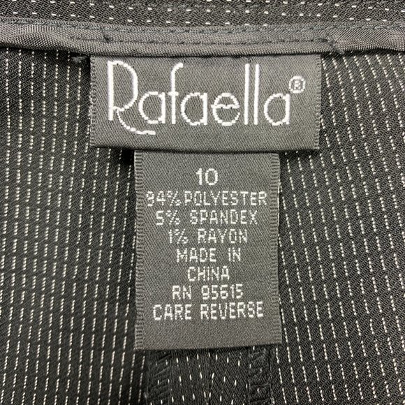 Rafaella 10 Rayon Blend Pants Black Polka Dot - Picture 4 of 5